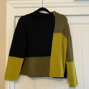 Habitat Colorblock Sweater - Black, Olive, and Yellow